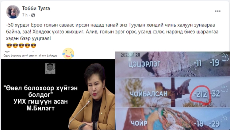 Чөмөг царцам хүйтний тухай инээд гуниг сүлэлдсэн 19 пост