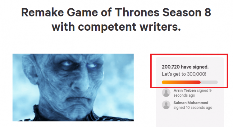 "GOT"-ийн 200,000 гаруй бухимдсан фен 8-р бүлгийг дахин хийхийг шаардсан цахим гарын үсэг зурлаа