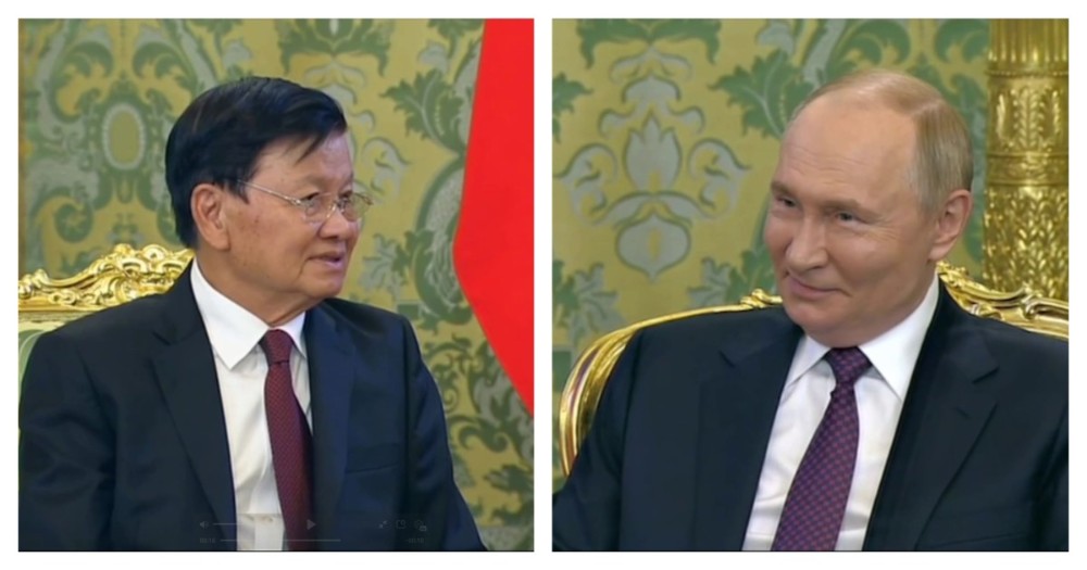 Лаосын Ерөнхийлөгч Путинд хоёр заан бэлэглэлээ