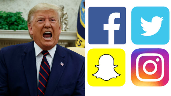 Дональд Трампыг твиттер, фэйсбүүк, инстаграм, снапчатаас түр хугацаагаар блокложээ